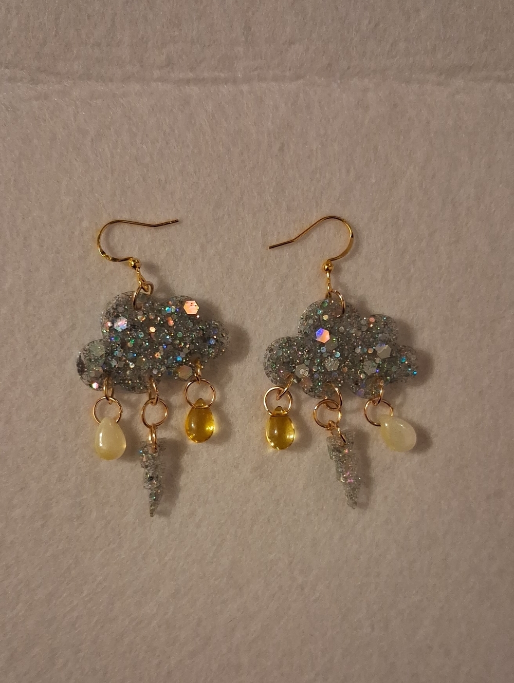 Resin Cloud Earrings!!